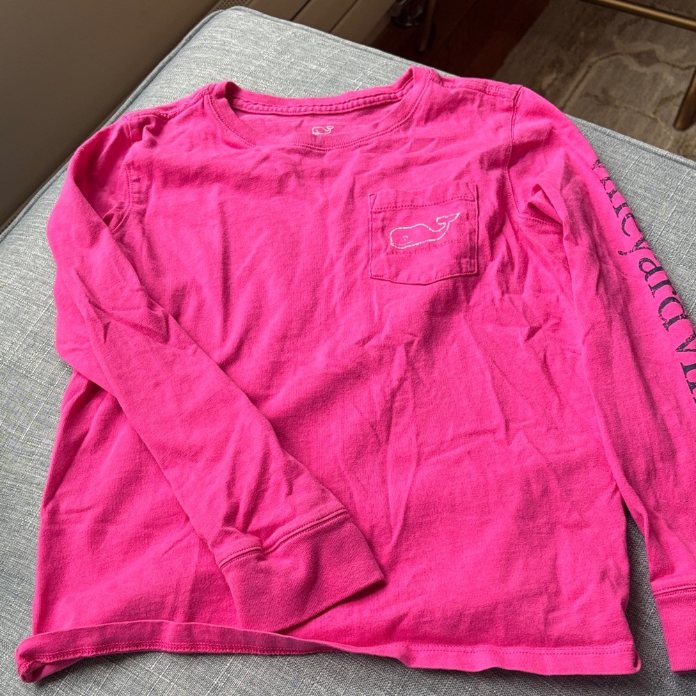 Vineyard Vines Pink Long Sleeve Tee for Kids